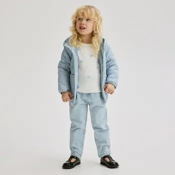 Dívčí kalhoty Reserved - Džíny baggy s ozdobnou výšivkou - modrá - 765CV-05J - 765CV-05J-80-2