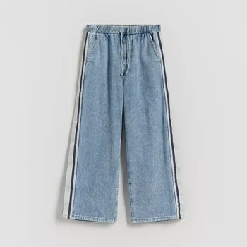 Dívčí džíny Reserved - Džíny s lampasem - modrá - 813FF-50J - 813FF-50J-116