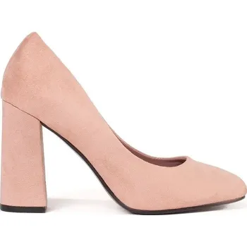 Dámské lodičky Béžové semišové lodičky na vysokém podpatku