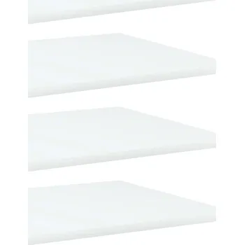 police Police na knihy 4 ks bílé 40 x 40 x 1,5 cm kompozitní dřevo