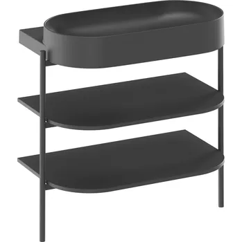 Koupelnový nábytek Ravak Yard konzole 86.8x49.5x76.5 cm pod umyvadlo stojící černá D80000D006