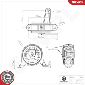 Silentblok motoru Zavěšení a uložení motoru ESEN SKV 75SKV216