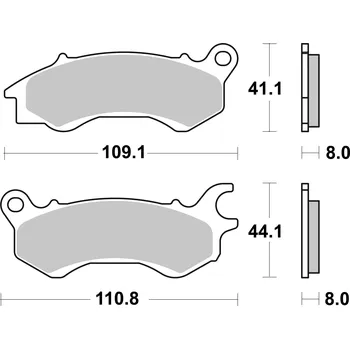 Brzdový systém Sada brzdových destiček, vždy 4 kusy v sadě BREMBO 07119