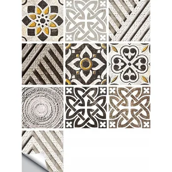 Úložný box SAMOLEPICÍ PANEL PATCHWORK PVC DLAŽDICE SADA 10 KUSŮ 20x20cm