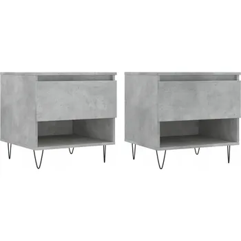 Konferenční stolek Konferenční stolky imitace dřeva beton 50x46x50 cm šedé