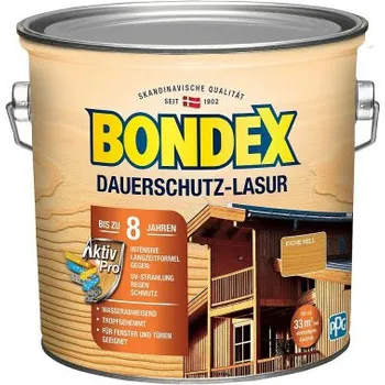 barva a nátěr na dřevo Trvalá ochranná glazura Bondex, světlý dub, 2,5 l, lesklý - N BONDEX