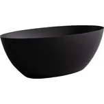 CERANO - Volně stojící vana z litého mramoru Emilia - černá matná - 180x85cm