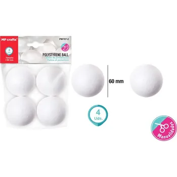 Vánoční dekorace MP Polystyrénové koule 6 cm 4 ks 587946