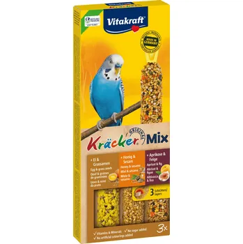 Krmivo pro ptáka Vitakraft Bird Kräcker Andulka vejc/meruň/sez. tyč 3ks