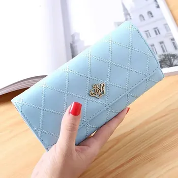 Dámská peněženka s přihrádkami – dlouhá a elegantní Barva (Varianta): Crown sky blue bag