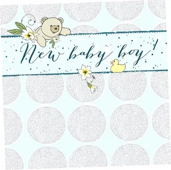 Obraz Clear Creations Permanentka Swarovski čtverec CL0220 Narození medvídka