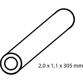 měděná trubka průměr 2,0/1,1 mm délka 305 mm 4 ks Albion Alloys ct2m