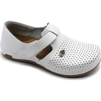 Dámská zdravotní obuv Leon CINDY dámská protiskluzná obuv s plnou patou - bílá Velikost: 38