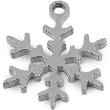 Přívěsek Přívěsek z nerezové oceli vločka Varianta: 1 stříbrná, Balení: 1 ks