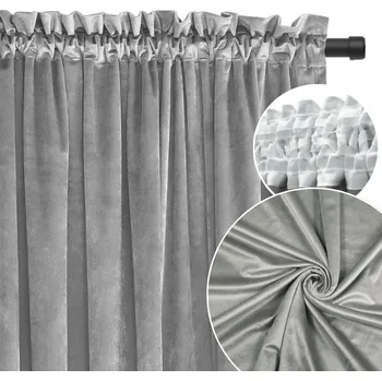 Obraz Závěs SVĚTLE ŠEDÁ 140x240 cm elegantní měkký obývací pokoj, silná SIWA