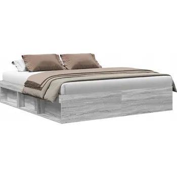 Postel Dvoulůžková postel 200x200 dekor dřeva dub sonoma