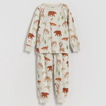 Chlapecké spodní prádlo Reserved - Pyžamová souprava s potiskem - béžová - 588GP-08M - 588GP-08M-U98