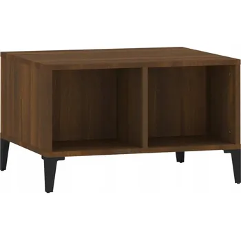 Konferenční stolek Industriální konferenční stolek s velkým úložným prostorem, hnědý