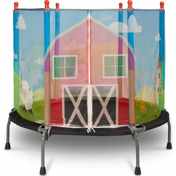 Trampolína TOYZ Dětská trampolína 128 cm farma + ochranná síť
