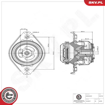 Silentblok motoru Zavěšení a uložení motoru ESEN SKV 75SKV130