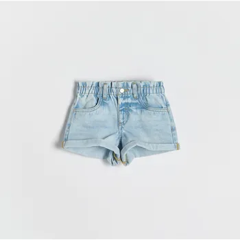 Reserved - Džínové kraťasy paperbag - modrá - 6066G-05J - 6066G-05J-80