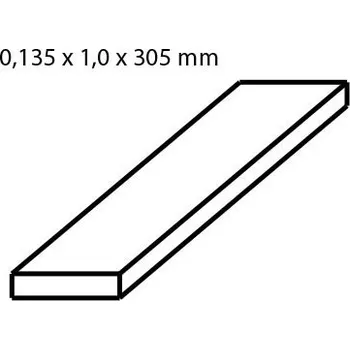 fosforbronzový pás 0,135 x 1 mm délka 305 mm 2 ks Albion Alloys pb1m
