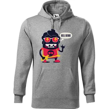 Pánská mikina DOBRÝ TRIKO Pánská mikina s potiskem Rockstar Velikost pánské mikiny: 5XL, Barva: Tmavě šedý melír