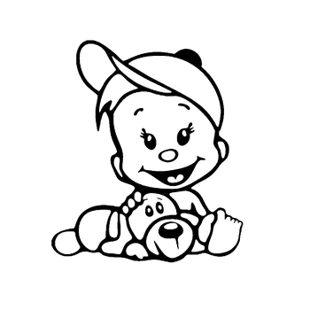 Samolepicí dekorace na vozidlo SiluGraf Samolepka silueta Dítě v autě - Kluk • černá matná - 15 cm