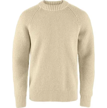 Pánský svetr Fjällräven Svetr Övik Waffle Knit - Light Beige Velikost: L