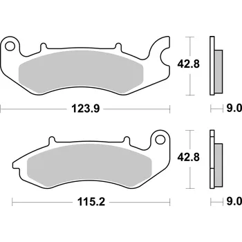 Brzdový systém Sada brzdových destiček, vždy 4 kusy v sadě BREMBO 07117