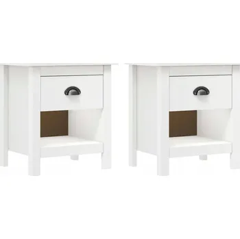 Noční stolek Noční stolek Hill, bílý, 46x35x49,5 cm