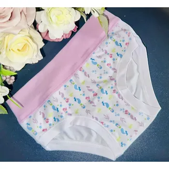 Dívčí spodní prádlo Dívčí kalhotky ALVADA B9616 bianco pink 3 (Velikost 98)