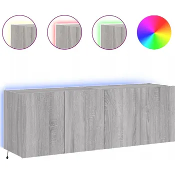 Televizní stolek Nástěnná skříňka pod TV LED RGB 60x35x41 šedá dub sonoma