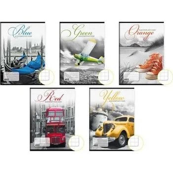 Sešit Notes Školní sešit A4 465 60 listů čtverečkovaný mix motivů