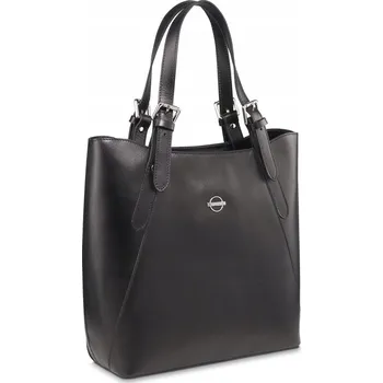 Kabelka Betlewski shopper kabelka z pravé lícové kůže černá