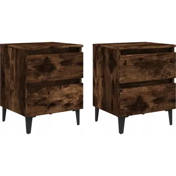 Noční stolek Noční stolek, kouřový dub, 40x35x50 cm