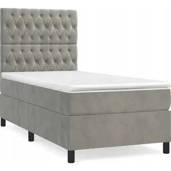 Postel Jednolůžková postel 90x200 cm, dekor dřeva, odstíny šedé