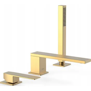 Vodovodní baterie Vanová baterie na okraj vany TRES Slim Exclusive zlatá