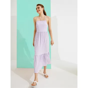 Dámské šaty Šaty Koton - Fialová - Halenové šaty Koton šedá 2279469