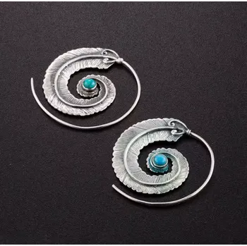 Náušnice Prosperk Náušnice spirály s Tyrkysem