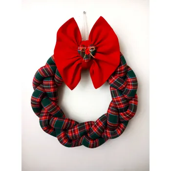 Vánoční dekorace Vánoční věnec_zelená kostka