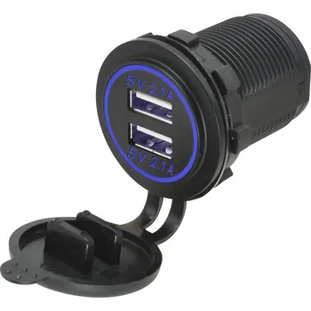 Auto elektroinstalace 385121 B Adaptér 12V - 2x USB 5V / 4,2A