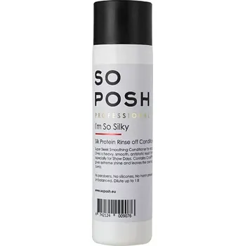 Kosmetika pro psa SO POSH Oplachový hedvábný kondicionér Silky 250ml (Kondicionér pro psy s hedvábnou srstí. Vhodný pro jorkšíry, biewry, maltézáčky, afgánské chrty. Při nedostupnosti zboží můžete použít kondicionér So Posh Fantastic, posiluje a vyživuje srst. )