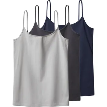 esmara® Dámská tílka na ramínka, 3 kusy (navy modrá / šedá, M(40/42))