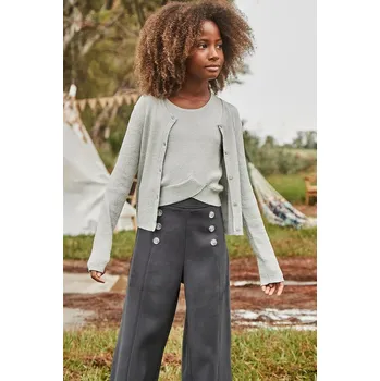 Dětské kalhoty Mayoral šedá barva, hladké, 6534 6534.8B.Junior.PPYA 90X, vel. 162