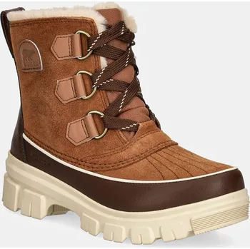 Dámská zimní obuv Kožené sněhule Sorel TORINO V WP OUTDRY dámské, hnědá barva, 2106701242 82X, EUR 36