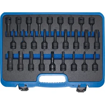 Autodíl BGS technic Hlavice 1/2" úderové Torx, XZN, Imbus 26ks CrMo - BGS 5484