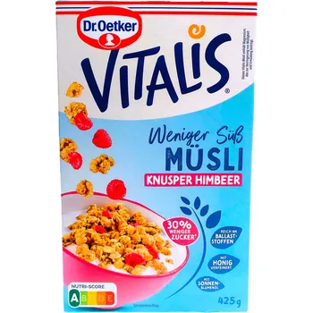 VITALIS MÜSLI KNUSPER HIMBEER - müsli s kousky malin - 425g