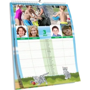 Fotokalendář Rodinný plánovací kalendář s motivy mláďat NKD-08-A1 nástěnný foto-kalendář 2026 NKD-08-A1 Nižší cena pro více kusů!