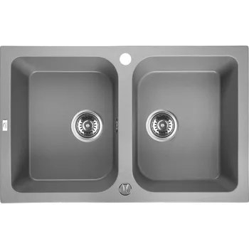 Laveo CELIA SBC_520T Dvojdřez, granit šedá